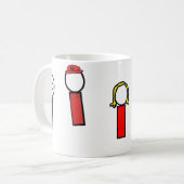 Détectives en personnages déguisés Café Mug (Devant gauche)