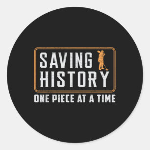 Detector Detectorist Metaal Detecteren Gift Idee Ronde Sticker