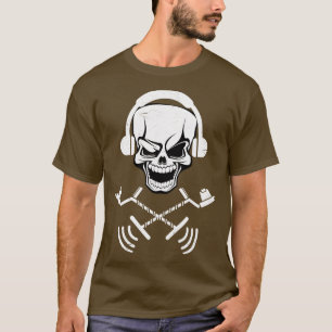 Detectoring metaaldetector schedel t-shirt