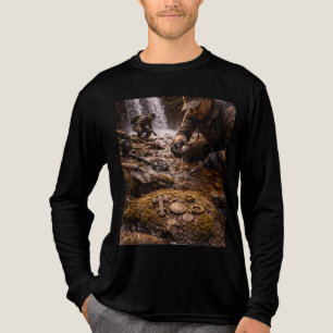 Detectorist Schatjager Grafisch Tri-Blend Shirt