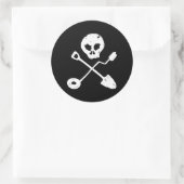 Detectorist Skull - Sondengänger Schädel Ronde Sticker (Tas)