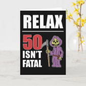 Détendez 50 n'est pas carte d'anniversaire (Fleur jaune)