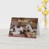 DÉTENDEZ ! carte de voeux (Fleur jaune)