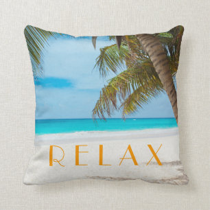 Détendez le coussin tropical de plage
