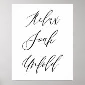 Détendez-vous Déplier Soin Salle de bain poster d' (Devant)