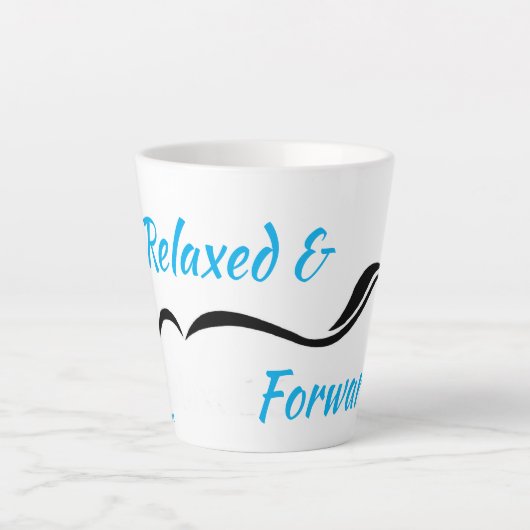 Détendez-vous & Forward Latte Mug par Anna Blake. (Devant)
