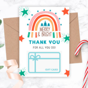 Détenteur de carte cadeau de Merci Arc-en-ciel de 
