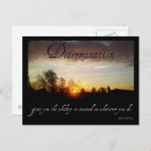 Determination Inspirerend Quote Briefkaart (Voorkant / Achterkant)