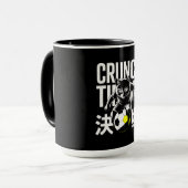 Determined Kawaii Soccer Cat Mug - Japanese Kanji (Devant gauche)