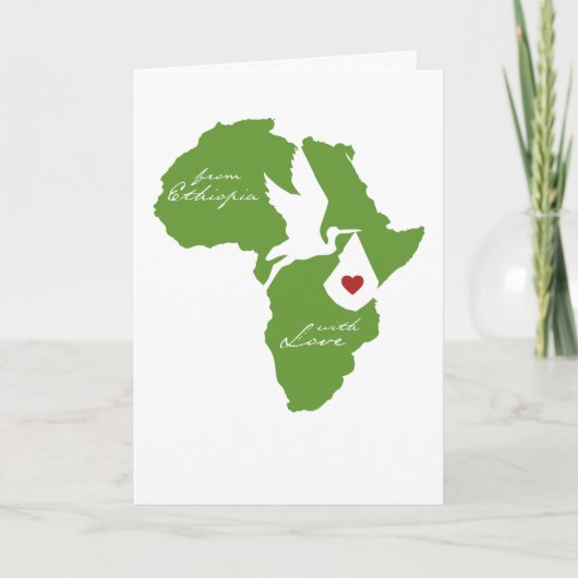 D'Ethiopie avec Amour Adoption Douche Invitations (Devant)