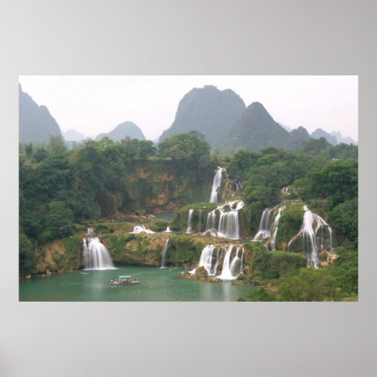 Detian Waterfall, Chine Impression photo encadrée (Devant)