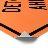 Detour Construction Highway SIgn Poster (Hoek)