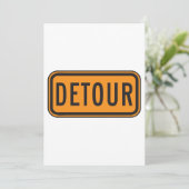 Detour Road Sign Kaart (Staand voorkant)