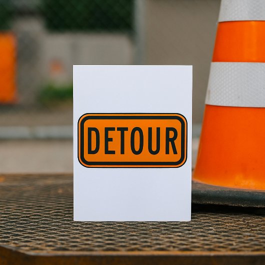 Detour Road Sign Kaart