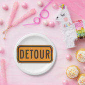 Detour Road Sign Papieren Bordje (Feest)