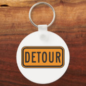 Detour Road Sign Sleutelhanger (Voorkant)