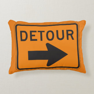 Detour Sign Cushion Decoratief Kussen