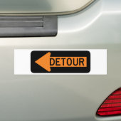 Detour Street Sign Bumpersticker (Op auto)