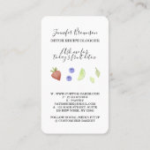 Detox Fresh Fruits Drink Blender Visitekaartje (Achterkant)