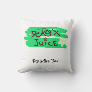Detox Juice Schild grün Kussen