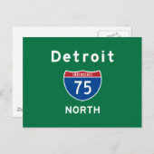Detroit 75 briefkaart (Voorkant / Achterkant)