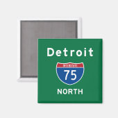 Detroit 75 magneet (Voorkant / Achterkant)