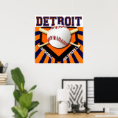 DÉTROIT BASEBALL POSTER (Bureau à domicile)