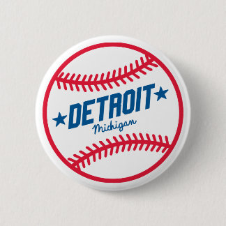 Detroit Baseball Ronde Button 5,7 Cm