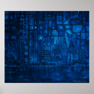 Detroit Blue I - Impression en toile