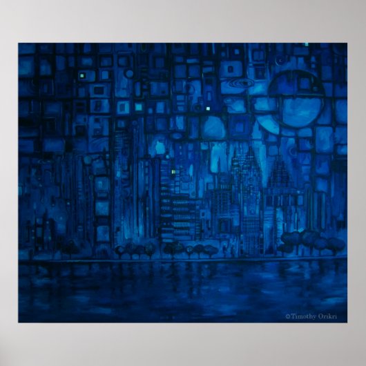 Detroit Blue I - Impression en toile (Devant)
