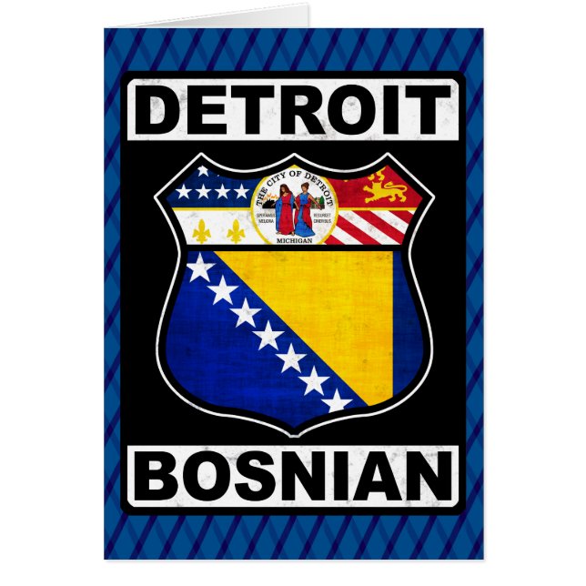Detroit Bosnian American Kaart Sjabloon (Voorkant)