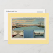  Detroit-brug naar Windsor Canada Briefkaart (Voorkant / Achterkant)