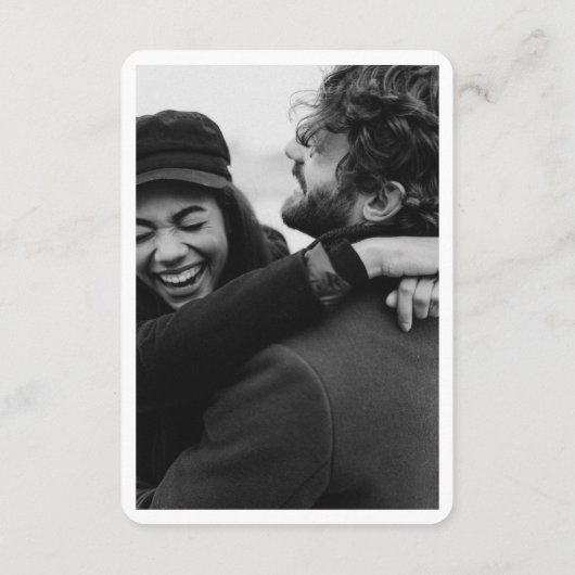 Detroit bruiloft verticale details klein informatiekaartje (Achterkant)