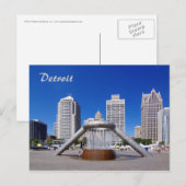 Detroit - Carte postale Hart Plaza (Devant / Derrière)