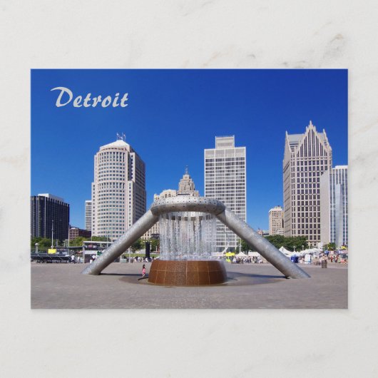 Detroit - Carte postale Hart Plaza (Devant)