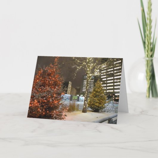 Detroit Christmas Feestdagen Kaart (Voorkant)