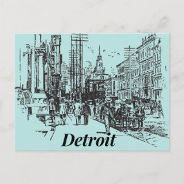 Detroit City Michigan USA, Old Fashioned Briefkaart