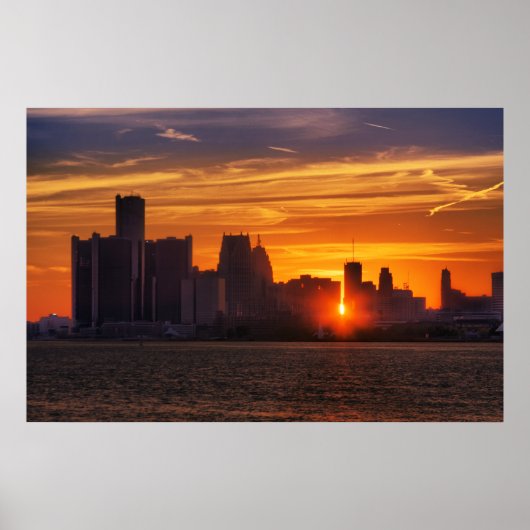 Detroit Cityscape #0527 Poster (Voorkant)