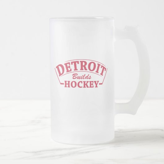 Detroit construit Hockey Frosted Glass Mug (Droit)