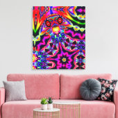 Detroit Cop Beats Off Two Men Canvas Afdruk (Insitu (Woonkamer))