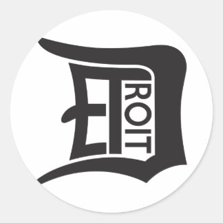 Detroit D Ronde Sticker