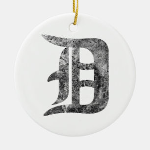 Detroit D was Keramisch Ornament