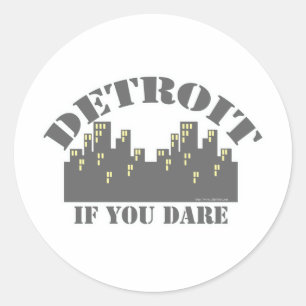 Detroit Dare Ronde Sticker
