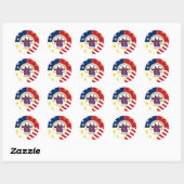 Detroit Flag Ronde Sticker (Vel)