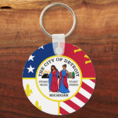 Detroit Flag Sleutelhanger (Voorkant)