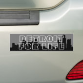 Detroit for Life - Skyline Bumpersticker (Op auto)
