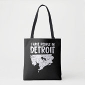 Detroit Gift Funny Michigan is thuis Draagtas (Voorkant)