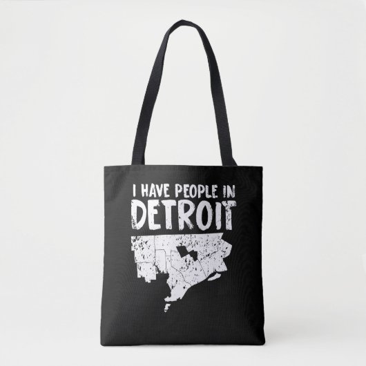 Detroit Gift Funny Michigan is thuis Draagtas (Voorkant)