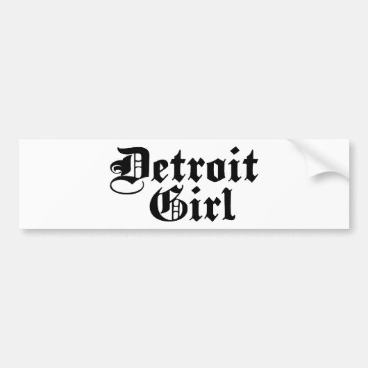 Detroit Girl Bumpersticker (Voorkant)
