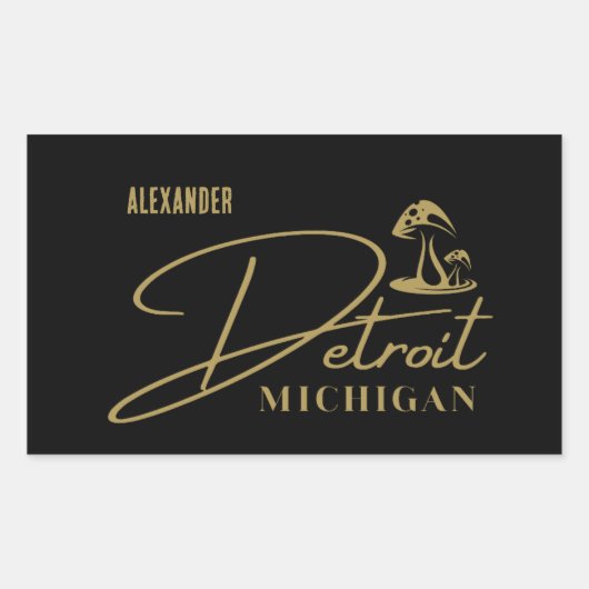 Detroit Golden Mushroom  Sticker (Voorkant)
